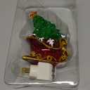 Roman Tree in A Sleigh 6.5 X 2 Inch Acrylic Swivel Plug-in Bubble Night Christmas Lights Green