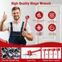 Vdsfand 4 in 1 Door Hinge Adjustment Tool Kit Door Gap Adjustment Tool for Precise Hinge Gap Adjustment Upgraded Hinge Gap Adjusting Wrench for Installation and Repair of Residential and Commercial