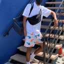 BOOMLEMON Mens Mesh Graphic Print Shorts Casual Workout Cool Shorts Gym Basketball Running Short Pants (XS)