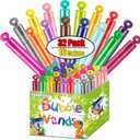 32Pack 16 Colors Mini Bubble Wands, Bulk Bubbles, Carnival Prizes, Party Favors, Assortment for Kids, Children, Wedding, Halloween, Christmas, Outdoor, Themed Birthday, Goodie Bags