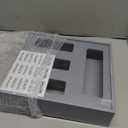 SpaceAid Bag Storage Organizer for Kitchen Drawer, Bamboo Organizer, Compatible with Gallon, Quart, Sandwich and Snack Variety Size Bag (1 Box 4 Slots), Gray