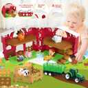 Toddler Toys for 1 2 3 Years Old Boys and Girls, Farm Animals Big Barn Toy, Farm Animal Set with Farms Play Mat, Toddler Educational Montessori Toys, Christmas Birthday Gift for Toddlers Boy and Girl
