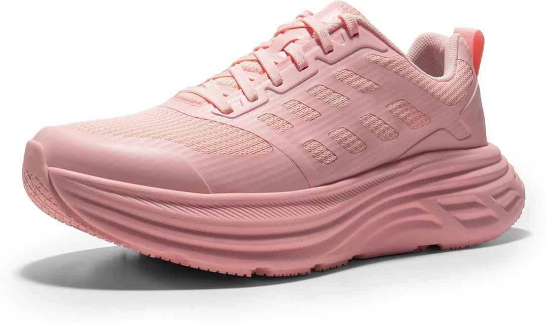 NORTIV 8 Women's Walking Shoes Cushion Running Tennis Shoes ActiveFloat Non-Slip Comfortable Breathable Workout Gym Sports Athletic Fashion Sneakers (7, Pink)