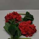 2PCS 18'' Artificial Geraniums Silk Flowers Plants Home Outdoor Decor Garden Ruby Red
