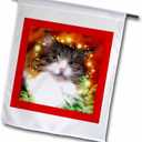 3dRose fl_18508_1 Domestic Norwegian Forest Cat Garden Flag, 12 by 18-Inch