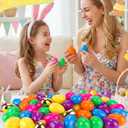 100PCS Easter Eggs Include 6 Surprise Golden Eggs, 3" Empty Fillable Colorful Bright Plastic Eggs Bulk for Easter Hunt, Easter Basket Stuffers Fillers Classroom Prize Party Favors