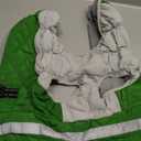 FUAMEY Dog Coat for Medium Dogs,Waterproof Dog Winter Jacket with Harness Built in Puppy Cold Weather Coats Reflective Pet Vest with Zipper Warm Fleece Dogs Snowsuit Windproof Green M