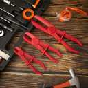 12 Pcs Hose Pinch-off Pliers, Red Nylon, Fuel Line Clamp Tool for Automotive Brake, Radiator and Coolant Hoses, Heat-resistant & Nonconductive, 3 Sizes