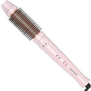 Thermal Brush, 1.5 Inch Heated Round Brush Curling Iron, Curling Brushs with Anti-Scald Nylon Bristles, Instant Heat Up Thermal Round Brushs Dual Voltage for Travel, Europe, Professional