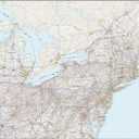 Mapping Specialists Northeastern United States Wall Map - 60" x 42" Laminated Full Color Road Map