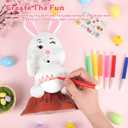 Easter Bubbles Bunny Bubble Machine for Kids, Rabbit Bubble Blower Toy with Refill Solutions, Music, Lights & Sticker- Easter Basket Stuffer Gift for Girls Boys