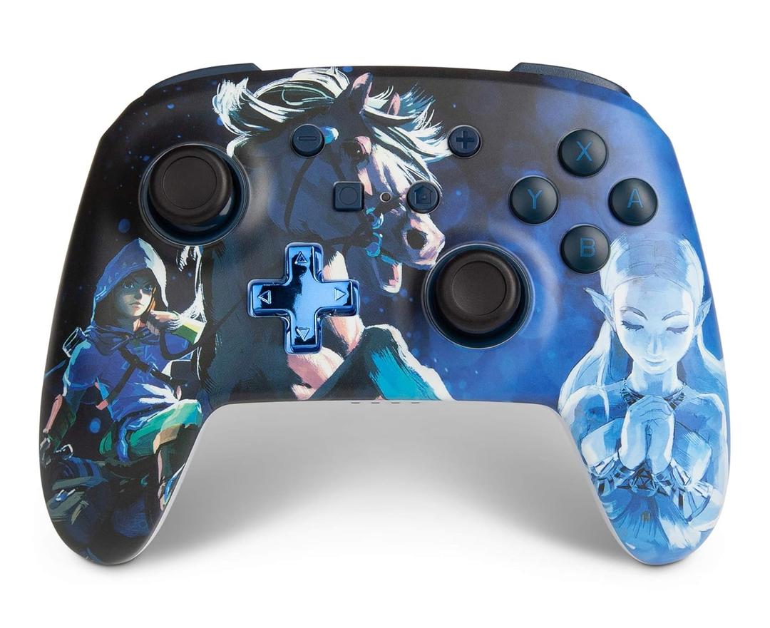 PowerA Enhanced Wireless Controller for Nintendo Switch/Switch 2 / Switch Lite/OLED Model - Legend of Zelda, Midnight Ride - Gamepad, game controller, Officially Licensed