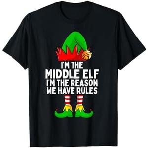 I'm The Middle Elf Matching Family Christmas T-Shirt Medium