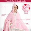 Wearable Heated Blanket Hoodie for Women, Valentines Day Gifts for Her Wife Women, Electric Throw Blanket, Heated Shawl Wraps Poncho, Mothers Day Birthday Anniversary Day Gift, Spoiled Wife Pink