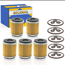 Oil Filter Kit Compatible with Yamaha YFZ450 YFZ450R YFZ450RSE OEM# 5D3-13440-09-00 93210-47675-00 93210-07135-00 5D3-13440-02-00 (Pack of 5)