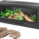 REPTI ZOO 20 Gallon PVC Reptile Tank, 30x12x12 inch Reptile Terrarium for Crested Gecko Frog Lizard Snake Turtle Hermit Crab, Leopard Gecko Enclosure with Sliding Door & Screen Ventilation