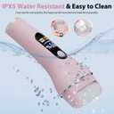 AdamPark Electric Callus Remover for Feet, Rechargeable Portable Electronic Foot Callus Remover 2-in-1 Wet/Dry Foot Scrubber Electric Toot File for Hard Cracked Dry Dead Skin（Pink）