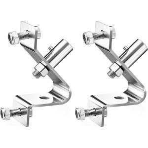 2 Sets Flag Mounting Bracket 4 Inch Oversize Loads Mount Warning Flag Kit Universal Quick install Bracket Heavy Duty Stainless Steel Load Signs for Car Bike Truck Safety Flags Mount