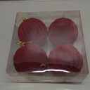 4 Pcs 4 Inch Red Large Velvet Christmas Ball Ornaments Vintage Christmas Plastic Ball Ornaments Flocked Tree Hanging Decoration for Xmas Party Wedding Home Decor