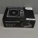 CD Player Portable, Desktop CD Players for Home with Cable and Adapter, Dual Speakers, Support Opt/USB/TF Card/AUX/FM with Remote Control, LCD Display, 3.5mm Headphone Jack, White