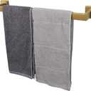 TocTen Bath Towel Rack - Square Base Thicken SUS304 Stainless Steel Towel Bar for Bathroom, Bathroom Accessories Towel Rod Heavy Duty Wall Mounted Towel Holder. (Brushed Gold, 20)