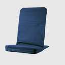 Folding BackJack -Made in The USA- Navy Cotton Fabric Lightweight Floor Seating Chair for Gaming, Families, Parents, Daycare, Back Support, Reading, Yoga, Meditation, Dorm, School