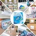 Printable Vinyl Sticker Paper for Laser Printer - Glossy White - 30 Self-Adhesive Sheets - Waterproof Decal Paper - Standard Letter Size 8.5"x11"