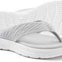 KIDMI Women's Arch Support Flip Flops with Soft Cushion Comfortable Summer Beach Slip On Walking Thong Sandals, 6.5-7