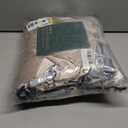 BULBUL Champagne Grey Color Block Window Curtains Panels 84 inches Long Velvet Farmhouse Drapes for Bedroom Living Room Darkening Treatment with Grommet Set of 2