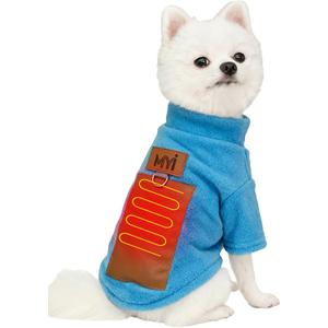 MYI Winter Heated Dog Electric Warm Coat Clothes for Small Medium Large Dogs Outside/Inside Cold Weather Jacket pet Vest Blue L(NOT Included Batteries) (Large(Back length 11.8 Inch))