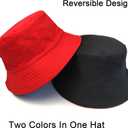 PFFY Bucket Hat for Women Men Cotton Summer Sun Beach Fishing Cap (Red)