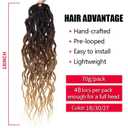 Faux Locs Crochet Hair For Women Soft Locs 18 Inch Goddess Crochet Hair Curly Ends Dreadlocks Boho Style Synthetic Braiding Hair Extensions(6 Packs,1b/30/27)