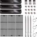 Criditpid Replacement Parts for Char Griller 5050, 5650, 3001, 5072, 3030,3008, 4000, 5252, King Griller 3008 5252, Grill Grates, Heat Plate, Burners and Ignitor for Chargriller Parts Replacement
