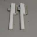 Marchul 2 Pcs Pet Comb Flea Comb Set for Cats Dogs, Cat Grooming Brush with Release Button and Stainless Steel Round Teeth, Self-Cleaning Dog Combs for Removing Pet Hair, Knots & Loose Fur, White