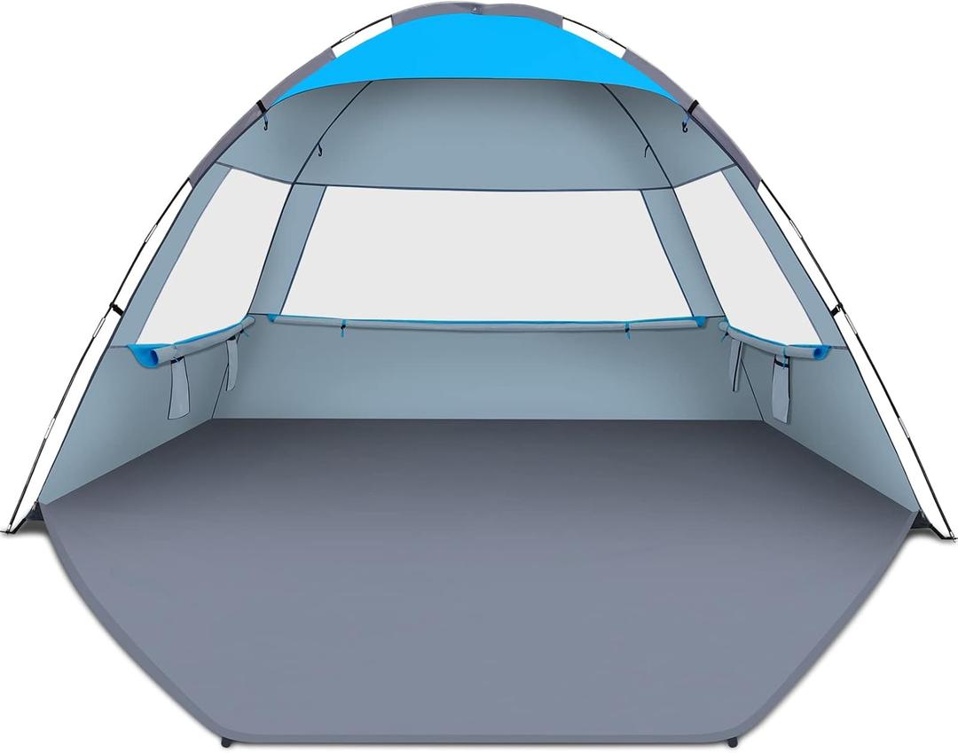 Gorich Beach Tent Sun Shelter for 8 Person with UPF 50 UV Protection, Lightweight & Easy Setup Beach Shade Canopy, Portable Beach Shade Tent Beach Cabana