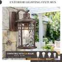 14.5 Inch Height Outdoor Wall Lights Waterproof Exterior Lighting Fixtures with Water Ripple Glass ORB Finish Outside Lights for House E27 Socket