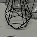 Pendant Light Shade Cage  3 Pack Black Metal Lamp Shades, Wire Geometric Vintage Edison Hanging Bulb Guard for Industrial Farmhouse Bedroom, Dining Room, DIY Lampshade