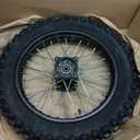 90/100-14 Rear Wheel Tire and Rim Inner Tube with 12mm Bearing Assembly For Dirt Pit Bike (90/100-14(12mm inner bearing))