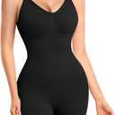 Irisnaya Shapewear Bodysuits for Women Tummy Control Seamless Shapewear Bodysuit Full Body Shaper with Built in Bra (3X-Large-4X-Large, Black)