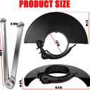 Universal Angle Grinder Guard with Flange Wrench, 6.45 Inch Adjustable Protective Shield for 4-6 Inch Grinder Blades, Compatible with Dewalt Milwaukee Makita Metabo Bosch RYOBI
