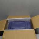 6 Piece Deep Glass Baking Dish Set with Plastic lids,Rectangular Glass Bakeware Set with Lids, Baking Pans for Lasagna, Leftovers, Cooking, Kitchen, Freezer-to-Oven and Dishwasher, Blue