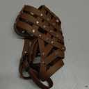 Dogs My Love Secure Leather Mesh Basket Dog Muzzle #16 Brown - Great Dane, Saint Bernard, Mastiff (Circumference 15.5", Snout Length 4.5")