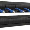 VCELINK 1U Brush Panel 2-Pack, All Metal Brush Patch Panel, 19-inch Black Carbon Steel Server Rack Cable Management for Server Rack or Network Cabinet