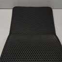 Cat Litter Mat Compact Size 23.6"x14.6" for Small Spaces, Upgrade Waterproof Leakproof Back Layer, Honeycomb Trapping Mat, Washable, Easy to Clean, Scatter Control Kitty Litter Matt, Black