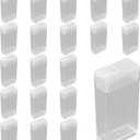 20 Pack Transparent Bottles Diamond Embroidery Storage Jars Small Beads Storage Container Refills Clear Plastic Storage Box for DIY Stitch Tools Nail for Small Object (20Pcs, Rectangular) (Bulk)