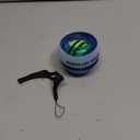 Power Wrist Ball AUTO Start Gyro Ball with LED Lights Forearm Exerciser Wrist Strengthener for Strengthening Muscle and Bones, Blue and White