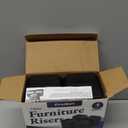 Bed Risers Furniture Risers Heavy-Duty Rectangular Adjustable Block Lift to 3 inches and 4.3 inches Desk, Sofa, Chair Legs, Refrigerator, Washing Machine Support up to 4000 pounds (2 layer(3inches), Square-black-4 Pack)