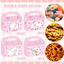 12PCS Pink One Silly Goose Party Favor Supplies Pink One Silly Goose Boxes | Pink Party Bags Boxes Treat Boxes Gift Cookies Snacks Bags for One Silly Goose Themed Birthday Party Baby Shower