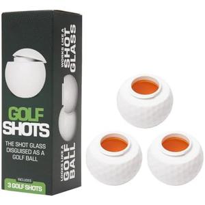 3Pcs 1.5oz Golf Ball Shaped Shot Glass Golf Ball Shot Glass Novelty Golf Ball Shot Glasses with Lid Outdoor Leisure Golf Glass