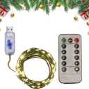 Christmas Twinkle Lights, 8 Lighting Modes, 10m/32.8ft, 20m/65.6ft, 30m/98.4ft, Waterproof LED Garlands, Holiday String Lights, Indoor & Outdoor Decoration, for Festive Table Fireplace Wedding Use